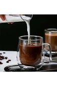 Mithra Life 2 Adet 250 ML Çift Cidarlı Isı Yalıtımlı Kulplu Cam Şeffaf Kupa MIT1009 - 2