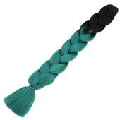 Afrika Örgülük Sentetik Ombreli Saç 100 Gr. - Siyah / Yeşil thumbnail 1