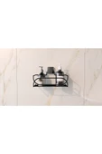 Decorev DC-5554 Dekoratif Banyo Mutfak Balkon Çok Kullanışlı Siyah Metal Sepet Vida Yok - 3