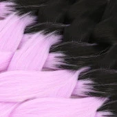 Afrika Örgülük Sentetik Ombreli Saç 100 Gr. - Siyah / Lila thumbnail 2