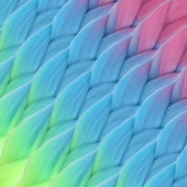 Afrika Örgülük Ombreli Sentetik Saç 100 Gr. - Pembe / Açık Mavi / Neon Sarı thumbnail 2