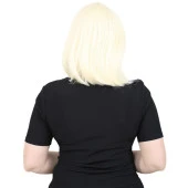 Fiber Sentetik Peruk Perçemsiz Kısa Düz - Açık Platin thumbnail 1