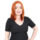 Fiber Sentetik Peruk Perçemsiz Kısa Düz - Bakır thumbnail 1