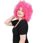 Animasyon Parti Ve Palyaço Peruğu - Neon Pembe thumbnail 3