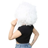 Animasyon Parti Ve Palyaço Peruğu - Beyaz thumbnail 4