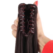 Tokalı Dalgalı At Kuyruğu - Koyu Kahve thumbnail 1