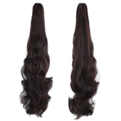 Tokalı Dalgalı At Kuyruğu - Koyu Kahve thumbnail 4