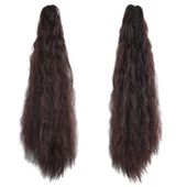 Tokalı Kabarık Dalgalı At Kuyruğu - Koyu Kahve thumbnail 1