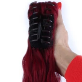 Tokalı Kabarık Dalgalı At Kuyruğu - Kızıl thumbnail 4