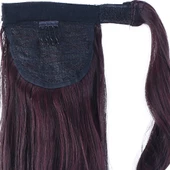 Bağlamalı Dalgalı At Kuyruğu - Koyu Kızıl thumbnail 4