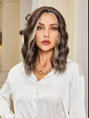 Kahverengi / Balköpüğü Röfleli Küt Tül Peruk thumbnail 1