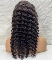 Gerçek Front Lace Tül Peruk - Derin Dalgalı - Doğal 65-70cm thumbnail 4