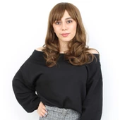 Dalgalı Perçemli Orta Boy Fiber Sentetik Peruk - Kumral thumbnail 1