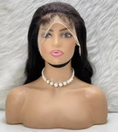 Gerçek Front Lace Tül Peruk - Dalgalı - Doğal 65-70cm thumbnail 1