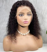 Gerçek Front Lace Tül Peruk - Kabarık Dalga - Doğal 50-55cm thumbnail 1