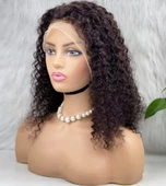 Gerçek Front Lace Tül Peruk - Kabarık Dalga - Doğal 50-55cm thumbnail 3