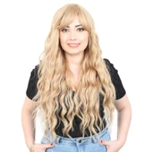 Perçemli Uzun Su Dalgası Fiber Sentetik Peruk- Balköpüğü thumbnail 1