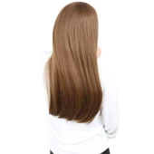 Fiber Sentetik Uzun Düz Peruk - Kumral thumbnail 2