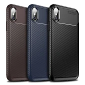 Apple Iphone X Max / XS Max Karbon Desenli Negro Silikon Kılıf thumbnail 6