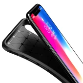 Apple Iphone X Max / XS Max Karbon Desenli Negro Silikon Kılıf thumbnail 4