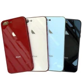 Apple Iphone 7 / 8 Plus Araç Tutucu Mıknatıslı Logolu Arka Cam Kapak Kılıf - 3