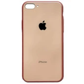 Apple Iphone 7 / 8 Plus Araç Tutucu Mıknatıslı Logolu Arka Cam Kapak Kılıf - 8