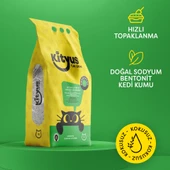 Hassas Kediler için Tozsuz,Topaklanan, Kokusuz Bentonit Kedi Kumu 10lt - 1