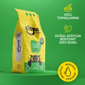 Hassas Kediler için Tozsuz,Topaklanan, Kokusuz Bentonit Kedi Kumu 5lt - 1