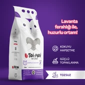 Topaklanan, Tozsuz, Koku hapseden Lavantalı Bentonit Kedi Kumu 10lt - 1