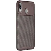 Huawei Y7 Prime 2019 Karbon Desenli Negro Silikon Kılıf thumbnail 2