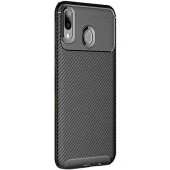 Huawei Y7 Prime 2019 Karbon Desenli Negro Silikon Kılıf thumbnail 4