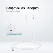Ttec Hd Mikrofonlu Kulakiçi Kablolu Type-c Kulaklık, Kumanda Kontrollü Stereo Sesli Kulaklık - 6