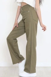 Palazzo Kot Pantolon Haki - 3