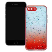 Apple iPhone 7 Plus / iPhone 8 Plus Simli Şeffaf Sert Slikon Kılıf thumbnail 1