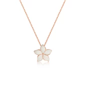 925 Ayar Gümüş Rose Yasemin Çiçeği Kolye thumbnail 2