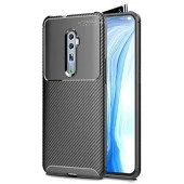 Oppo Reno 10X Zoom Karbon Desenli Negro Silikon Kılıf thumbnail 2