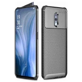 Oppo Reno Karbon Desenli Negro Silikon Kılıf thumbnail 3
