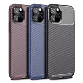 Apple iPhone 11 Pro Max Karbon Desenli Negro Silikon Kılıf thumbnail 2