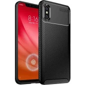 Xiaomi Mi 8 Pro Karbon Desenli Negro Silikon Kılıf thumbnail 3