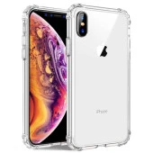 Apple IPhone XS Max Shock Absorbing Darbe Emicili Şeffaf Silikon Kılıf thumbnail 1