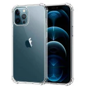 Apple IPhone 12 Pro Max Shock Absorbing Darbe Emicili Şeffaf Silikon Kılıf thumbnail 1