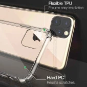 Apple IPhone 12 Pro Shock Absorbing Darbe Emicili Şeffaf Silikon Kılıf thumbnail 3