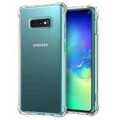 Samsung Galaxy S10 Shock Absorbing Darbe Emicili Şeffaf Silikon Kılıf thumbnail 1