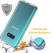Samsung Galaxy S10 Shock Absorbing Darbe Emicili Şeffaf Silikon Kılıf thumbnail 3