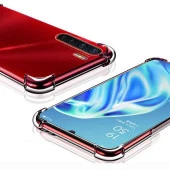 Oppo Reno 3 Pro Shock Absorbing Darbe Emicili Şeffaf Silikon Kılıf thumbnail 3