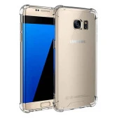 Samsung Galaxy S7 Edge Shock Absorbing Darbe Emicili Şeffaf Silikon Kılıf thumbnail 1