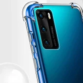 Huawei P40 Pro Shock Absorbing Darbe Emicili Şeffaf Silikon Kılıf thumbnail 3