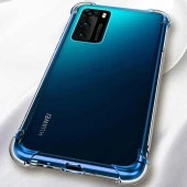 Huawei P40 Shock Absorbing Darbe Emicili Şeffaf Silikon Kılıf thumbnail 2