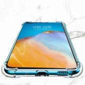 Huawei P40 Shock Absorbing Darbe Emicili Şeffaf Silikon Kılıf thumbnail 4