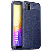 Huawei Y5P Deri Görünümlü Firo Silikon Kılıf thumbnail 4